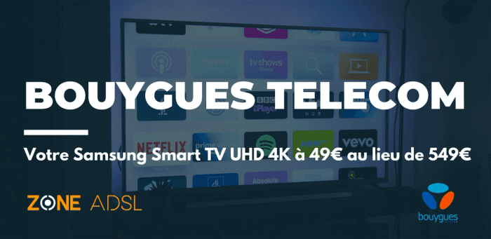 Giga promo : 91% d'économies sur votre Samsung Smart TV UHD 4K à 49€