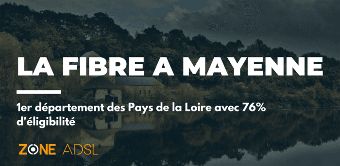 La Mayenne : le département dépasse les 3 habitants sur 4 couverts par la fibre optique