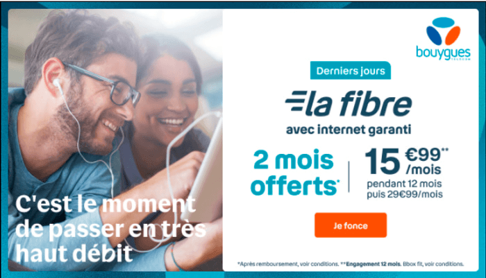 Bouygues Telecom : derniers jours pour bénéficier de 2 mois offerts sur toutes leurs box fibre
