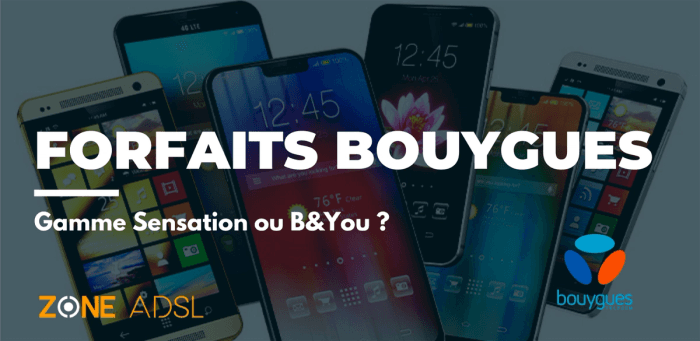 Bouygues Telecom : quel forfait choisir entre la gamme B&You et Sensation ?