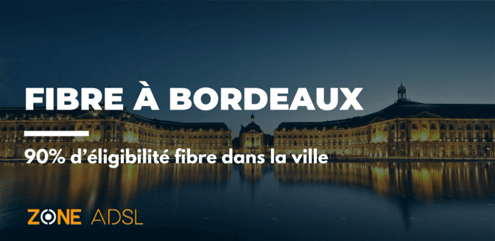 Bordeaux : appartient au TOP 15 France avec 90% d’habitants couverts en fibre optique