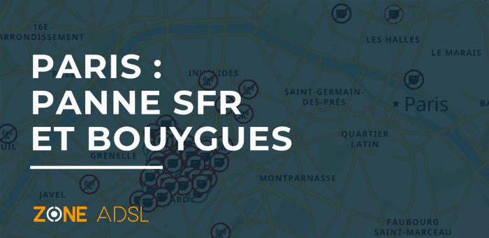 Paris touchée par une grosse panne fibre et mobile de SFR et Bouygues Telecom