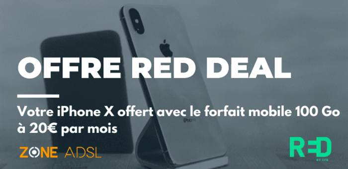 Alerte RED DEAL : Dernier jour pour profiter du forfait mobile 100 Go à 20€/mois + iPhone X offert