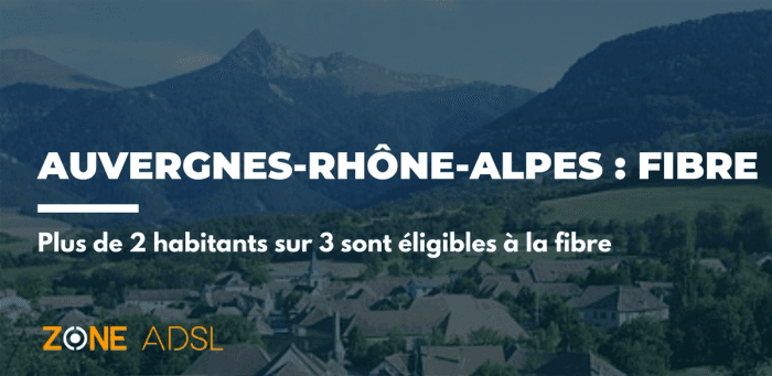 Seulement 0,5% d’éligibilité fibre sépare l’Auvergne-Rhône-Alpes et l’Occitanie