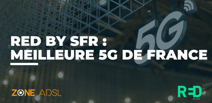 RED by SFR : 1e sur la 5G en France avec ses forfaits mobiles à partir de 19€/mois