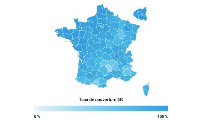 carte couverture 4G bouygues telecom