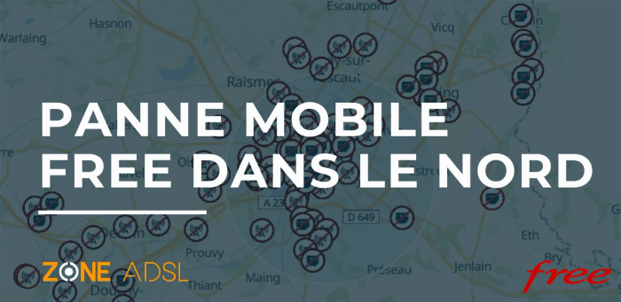 Les abonnés Free Mobile se retrouvent sans réseaux dans le département du Nord