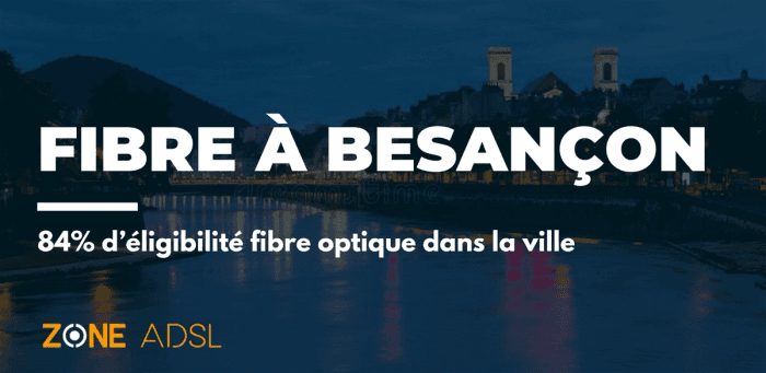 Besançon appartient au top 30 des villes de France ayant une couverture fibre de +80%