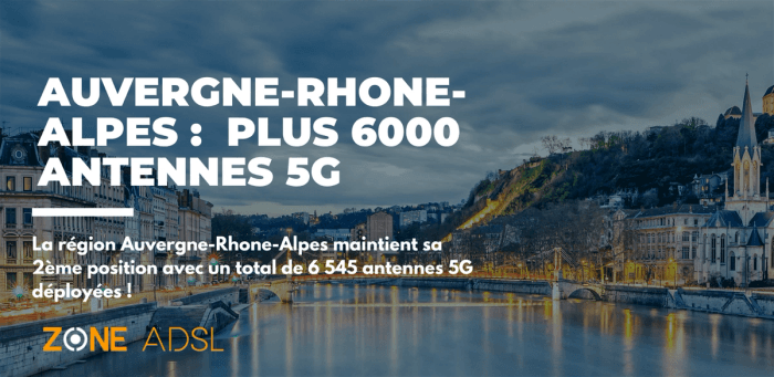 L’Auvergne Rhône-Alpes dépasse les attentes en déploiement 5G avec +700 antennes déployées ce dernier trimestre