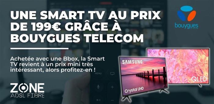 Des Smart TV Samsung à prix réduits chez Bouygues Telecom en les couplant avec une Bbox !
