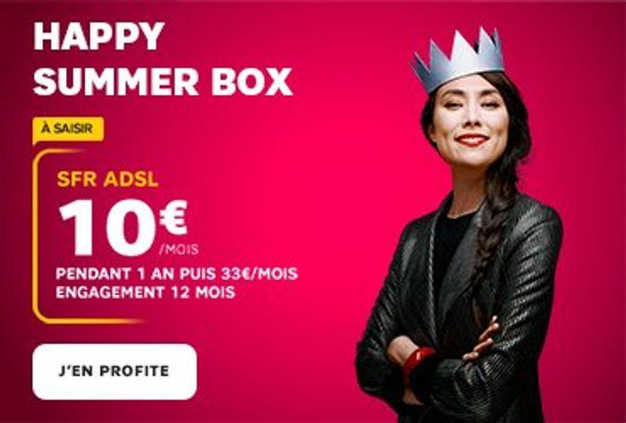 Profitez de l’offre box ADSL de SFR à 10€/ mois jusqu'au 19/08 inclus