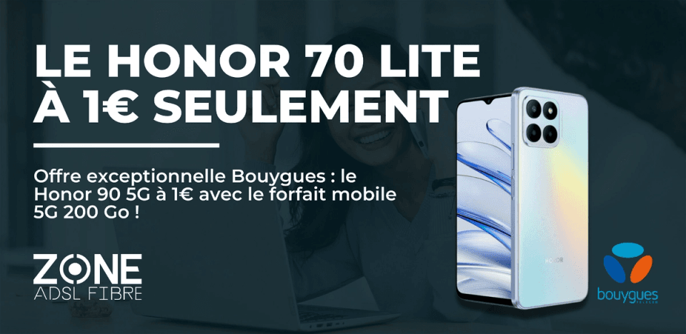 Offre exceptionnelle Bouygues : le Honor 90 5G à 1€ avec le forfait mobile 5G 200 Go !