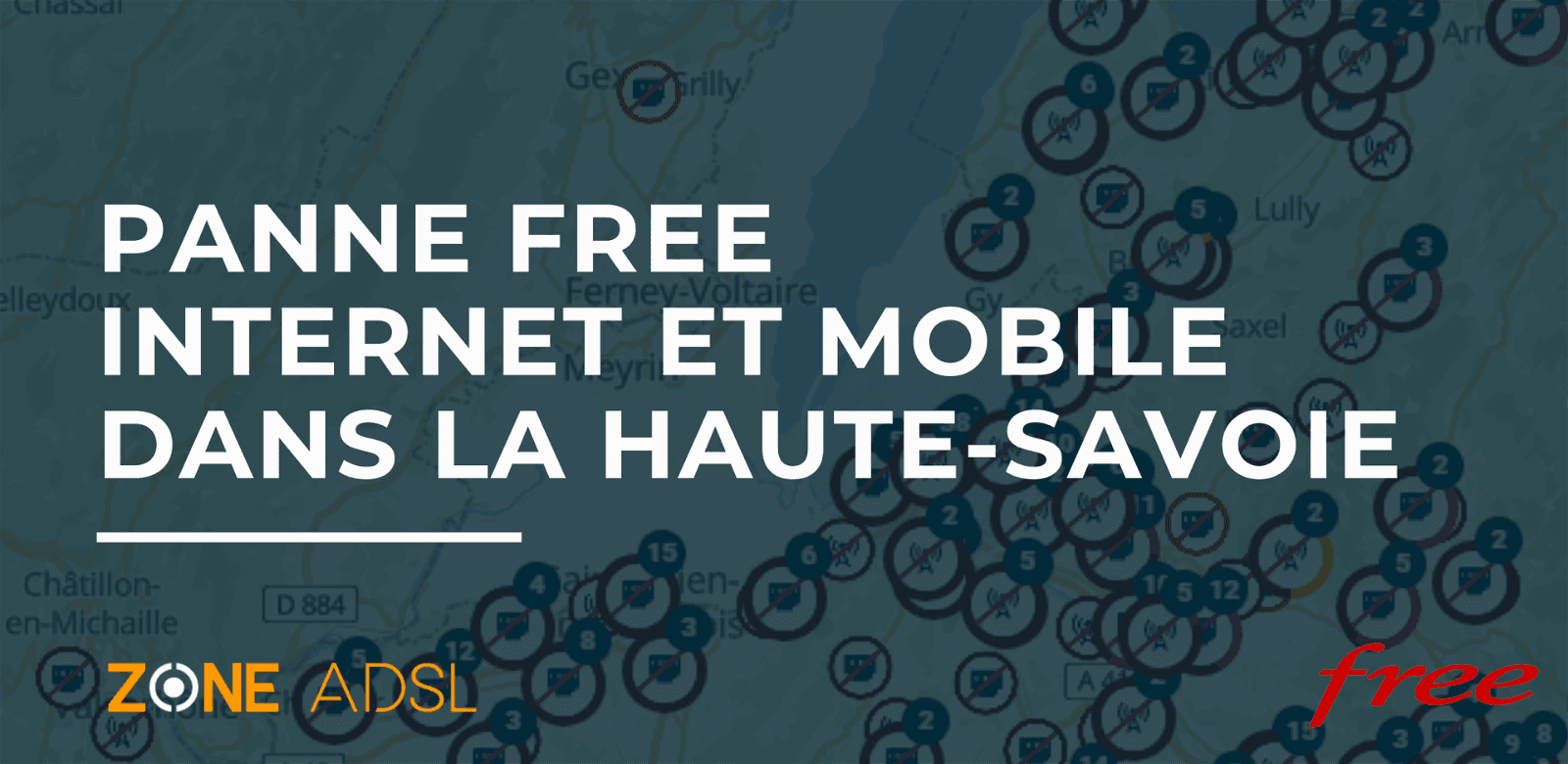Grosse panne Free dans le 74