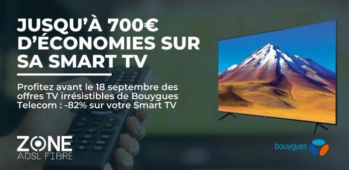 Offre Bouygues Telecom : jusqu’à 700€ d’économie sur sa Smart TV