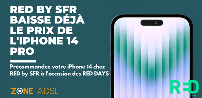 RED by SFR lance enfin son offre RED DAYS avec l’iPhone 14 Pro