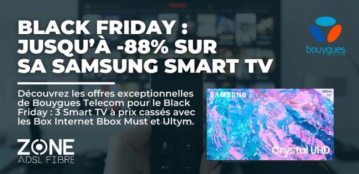 Offre spéciale Bouygues Telecom : Smart TV et Box Internet à prix réduit pour le Black Friday !
