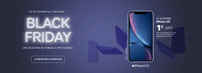 SFR propose l’iPhone XR à 1€ pour le Black Friday 2019