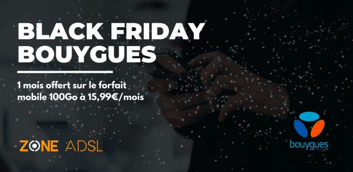 Black Friday Bouygues : le meilleur forfait mobile B&You composé de 100 Go à 15,99€/mois