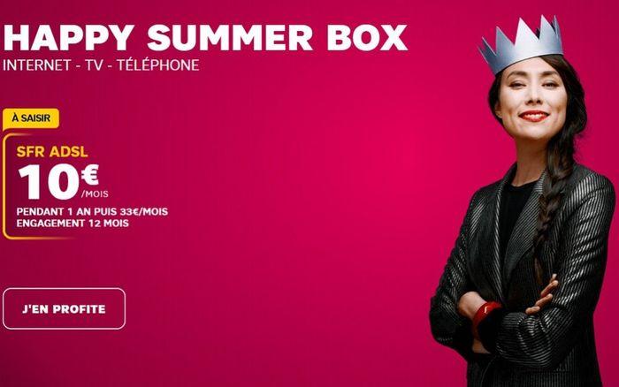 SFR maintient sa promo spéciale de l’été : la box ADSL en Triple Play à 10€/ mois