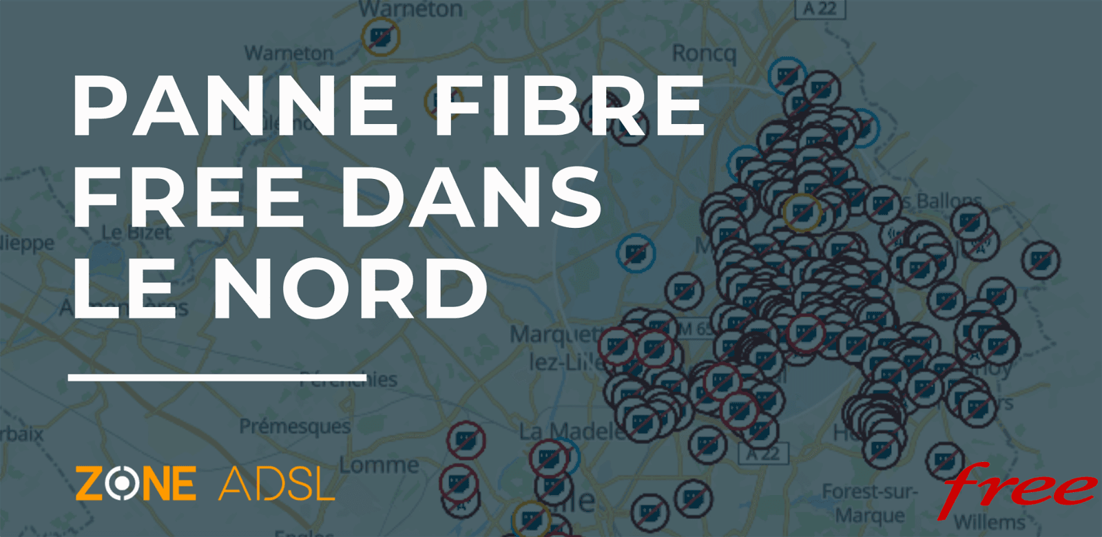 Grosse panne Free fibre au Nord
