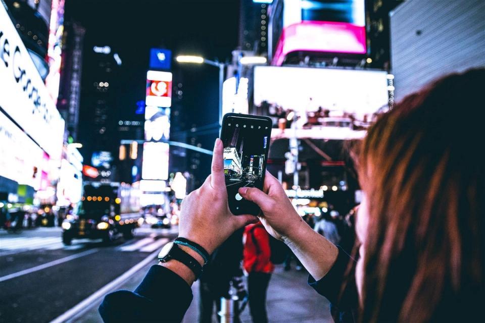 Photo sur un smarthphone à New-York