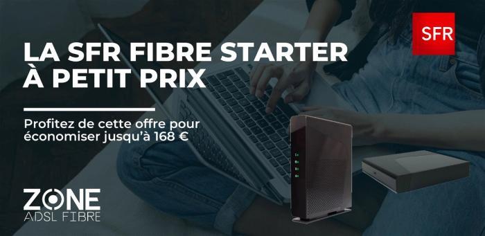 SFR Fibre Starter : la connexion fibre à petit prix avec 168€ de réduction