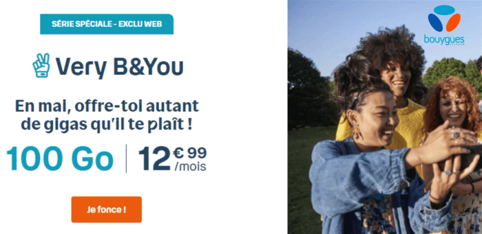 Bouygues Telecom : les forfaits mobiles B&YOU du moment