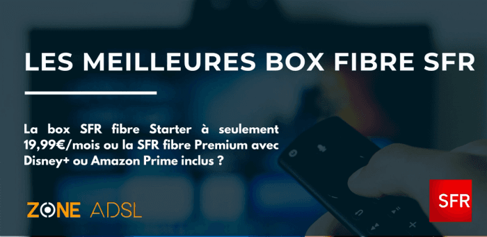 Les meilleures box SFR en fibre optique à partir de 19,99€/mois